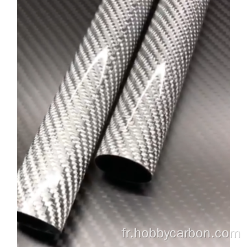 Assurance qualité 100% tube coloré en fibre de carbone véritable